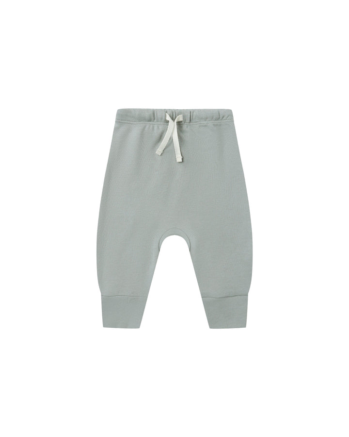 Quincy Mae Baby Drawstring Pant - Steel Blue