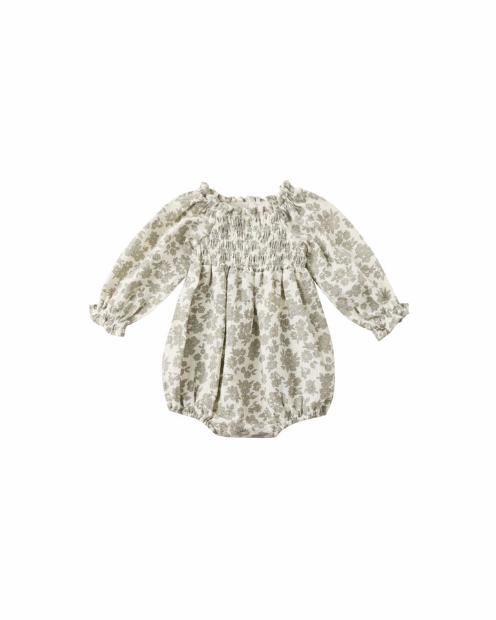 Quincy Mae Baby Eden Romper - Green Floral
