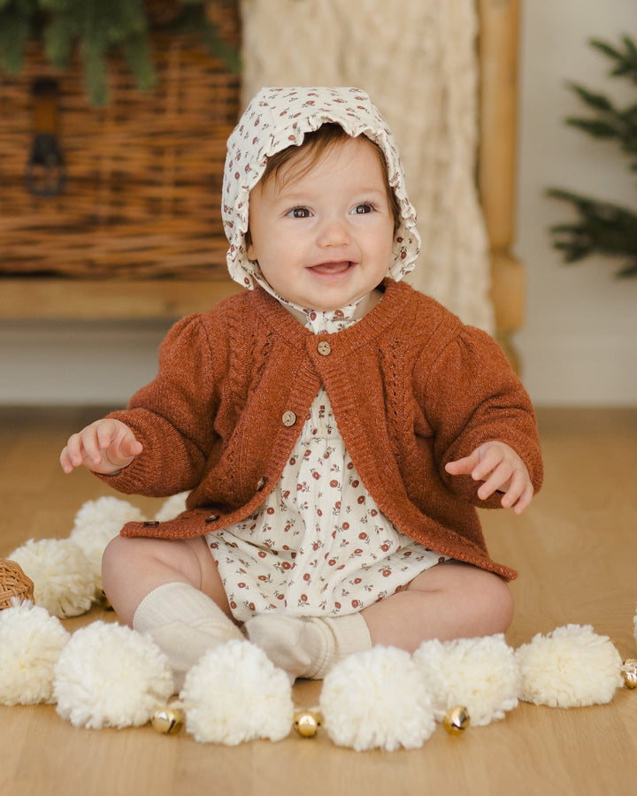 Quincy Mae Baby Holly Cardigan - Cranberry