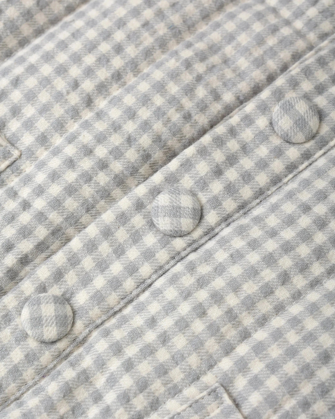 Quincy Mae Baby Hooded Woven Jacket - Blue Gingham