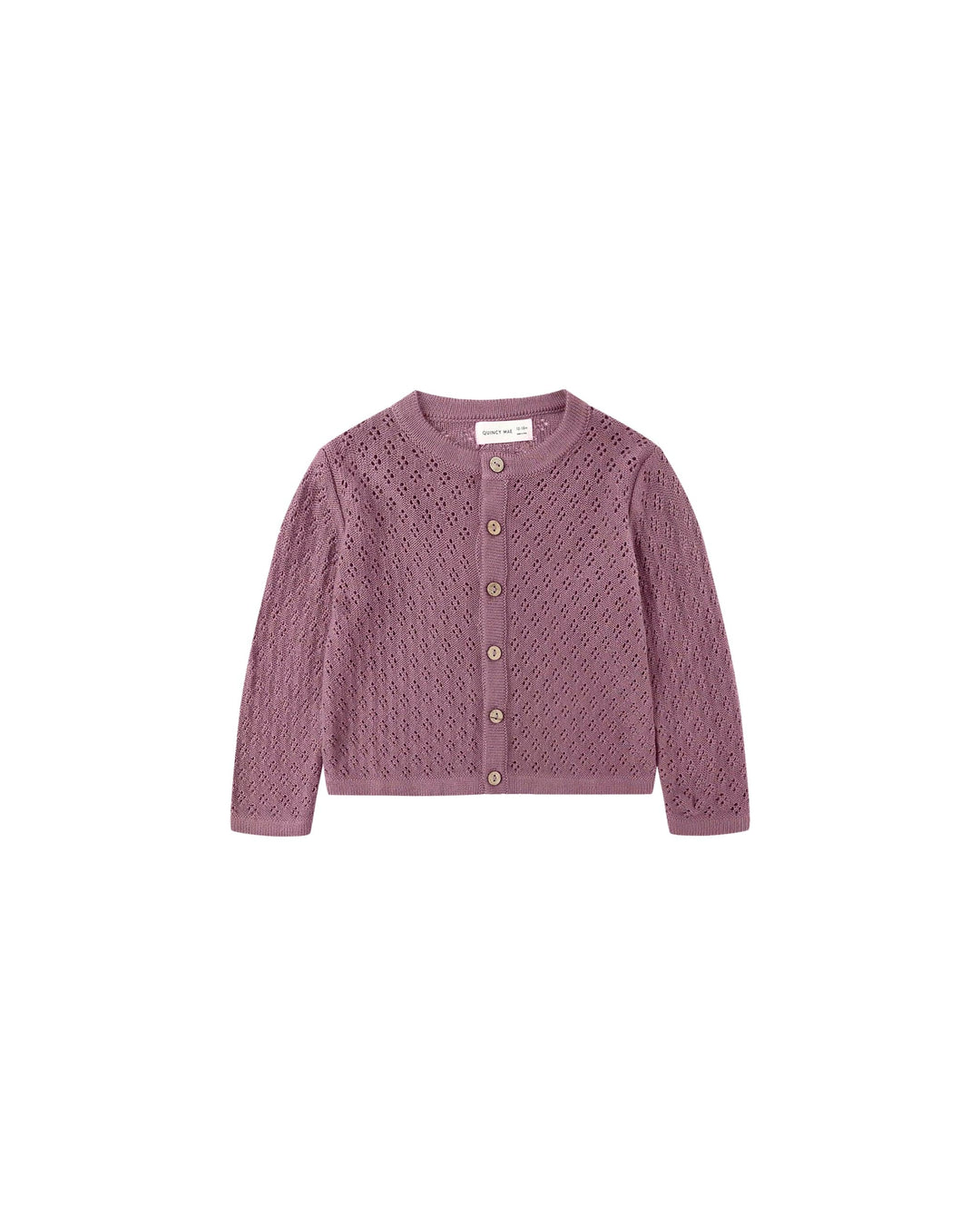 Quincy Mae Baby Knit Cardigan - Mulberry