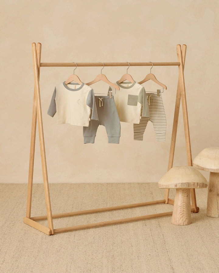 Quincy Mae Baby Long Sleeve Raglan Tee - Fern