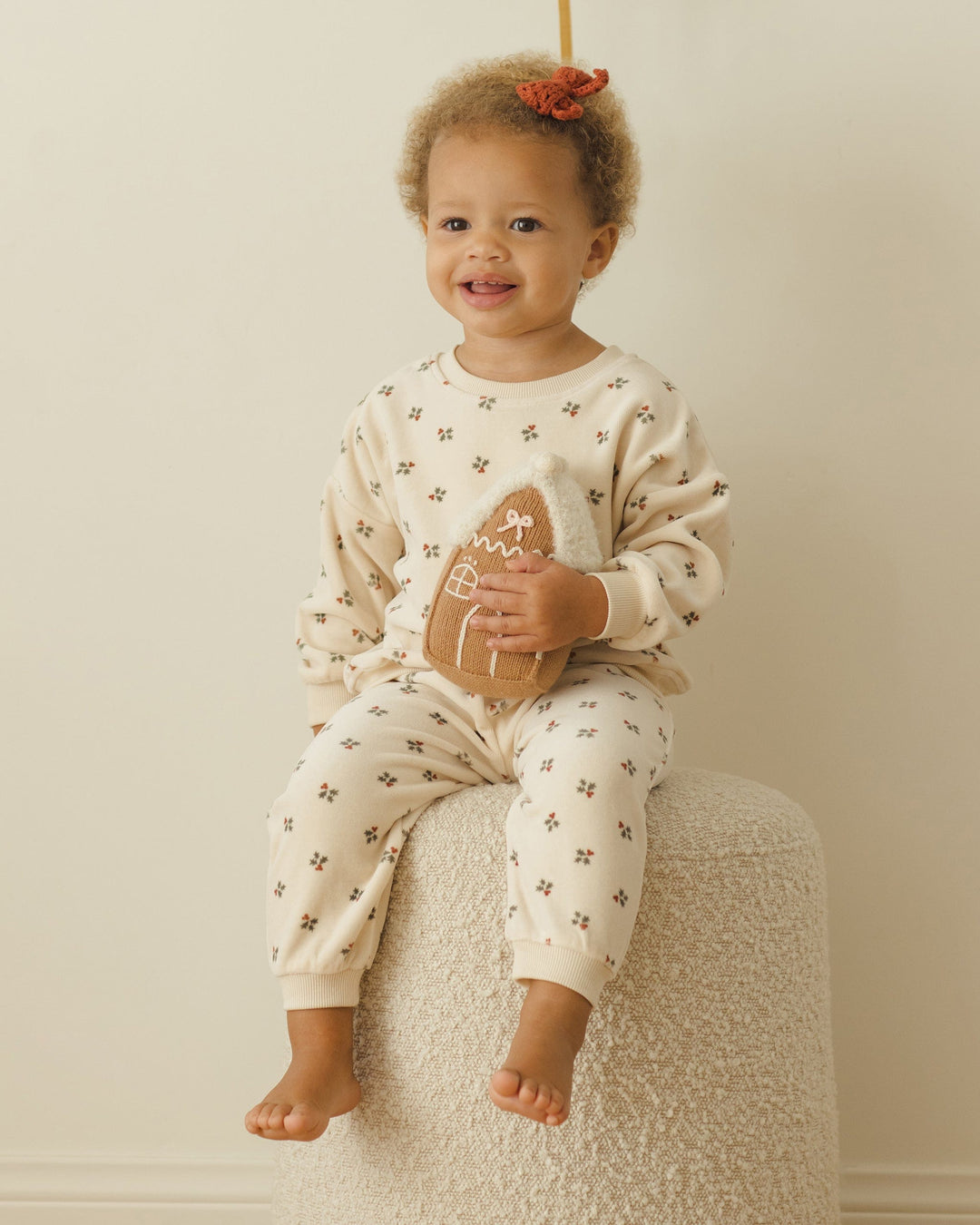Quincy Mae Baby One Size Crochet Bow - Cranberry