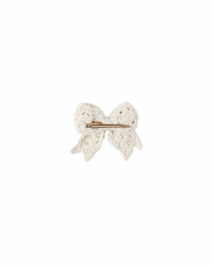 Quincy Mae Baby One Size Crochet Bow - Natural