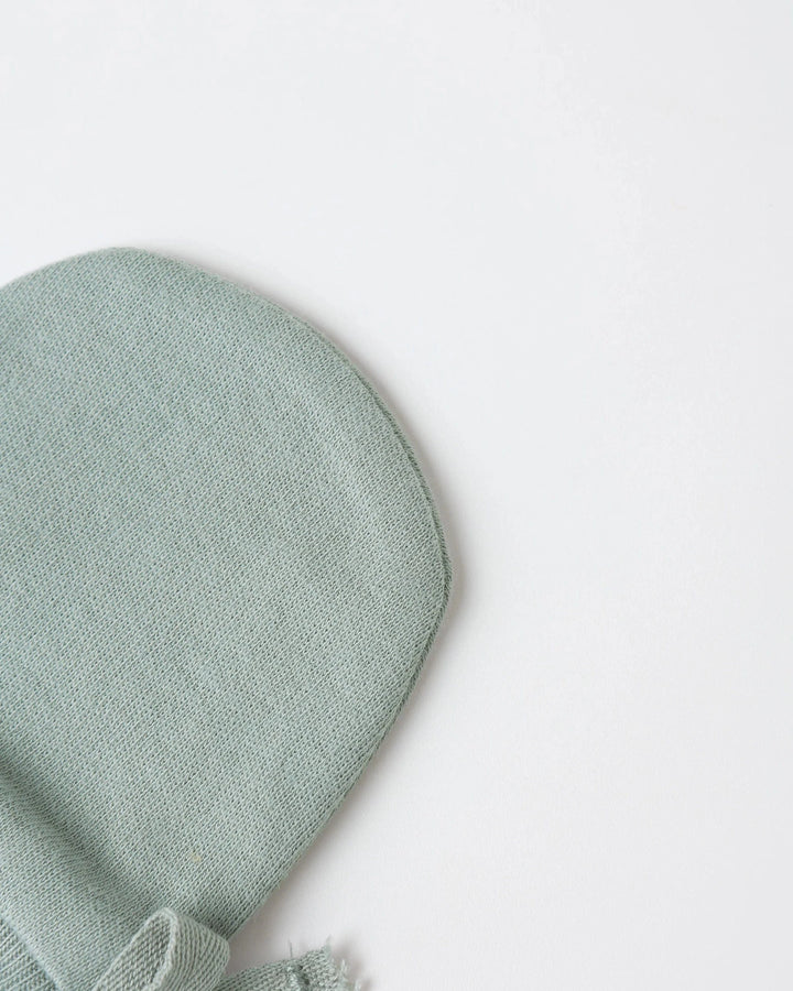 Quincy Mae Baby One Size No Scratch Mittens, Set Of 2 - Steel Blue, Natural