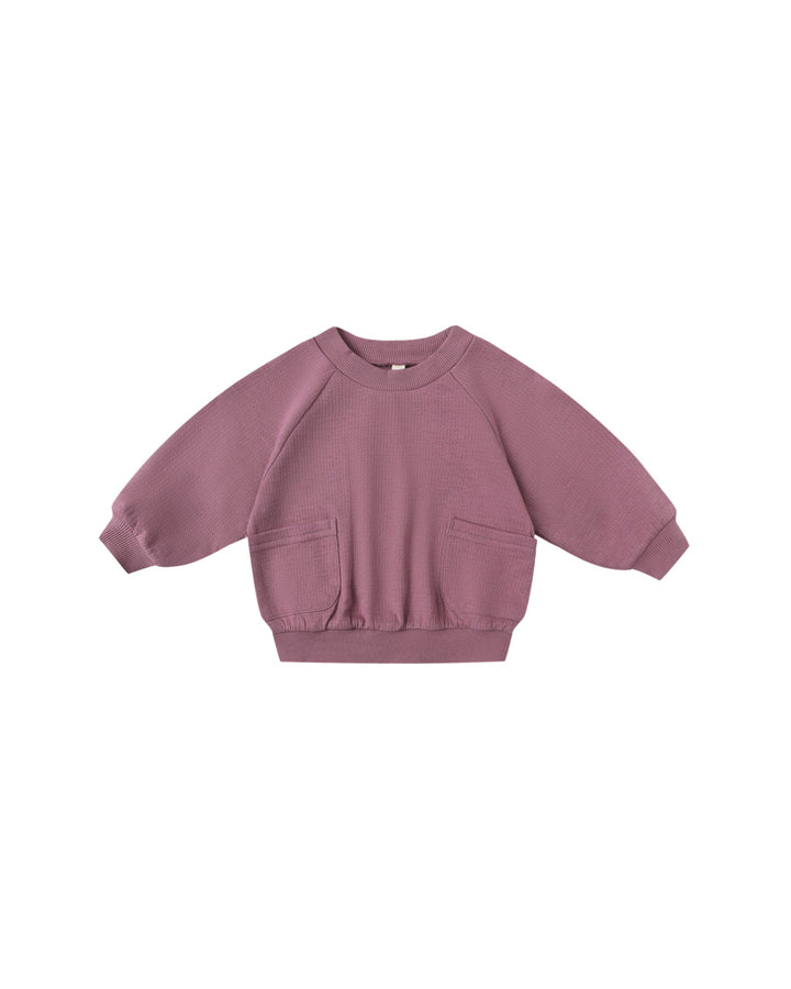 Quincy Mae Baby Pocket Sweatshirt - Mulberry