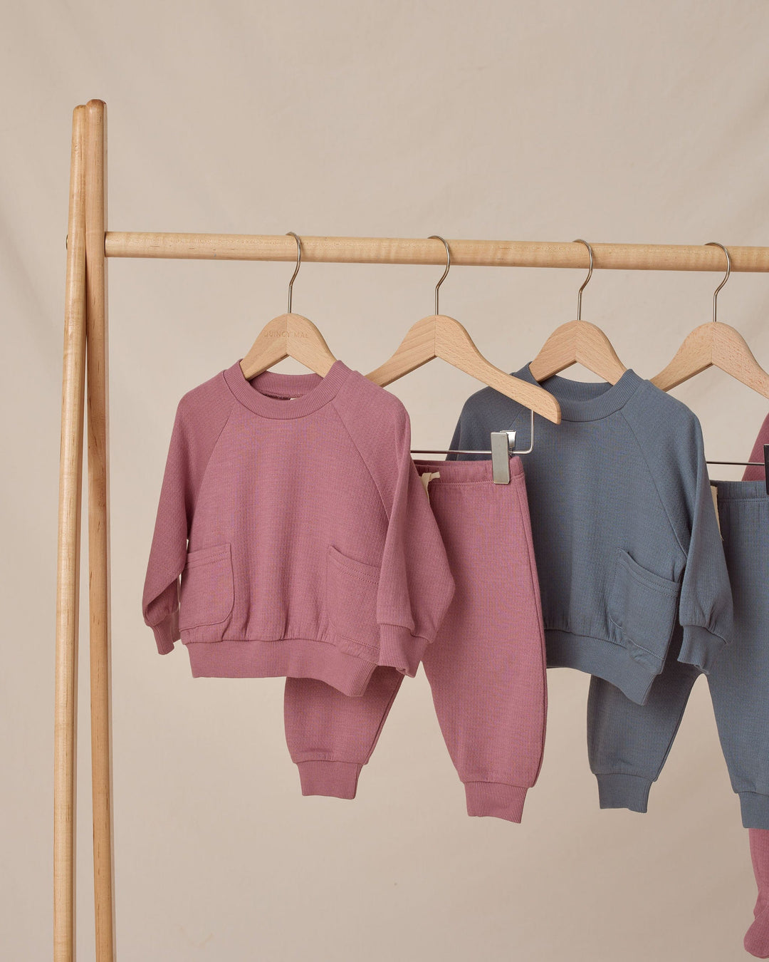Quincy Mae Baby Pocket Sweatshirt - Mulberry
