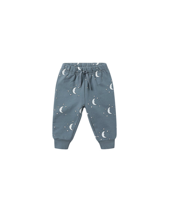 Quincy Mae Baby Relaxed Fleece Sweatpant - Silver Moons