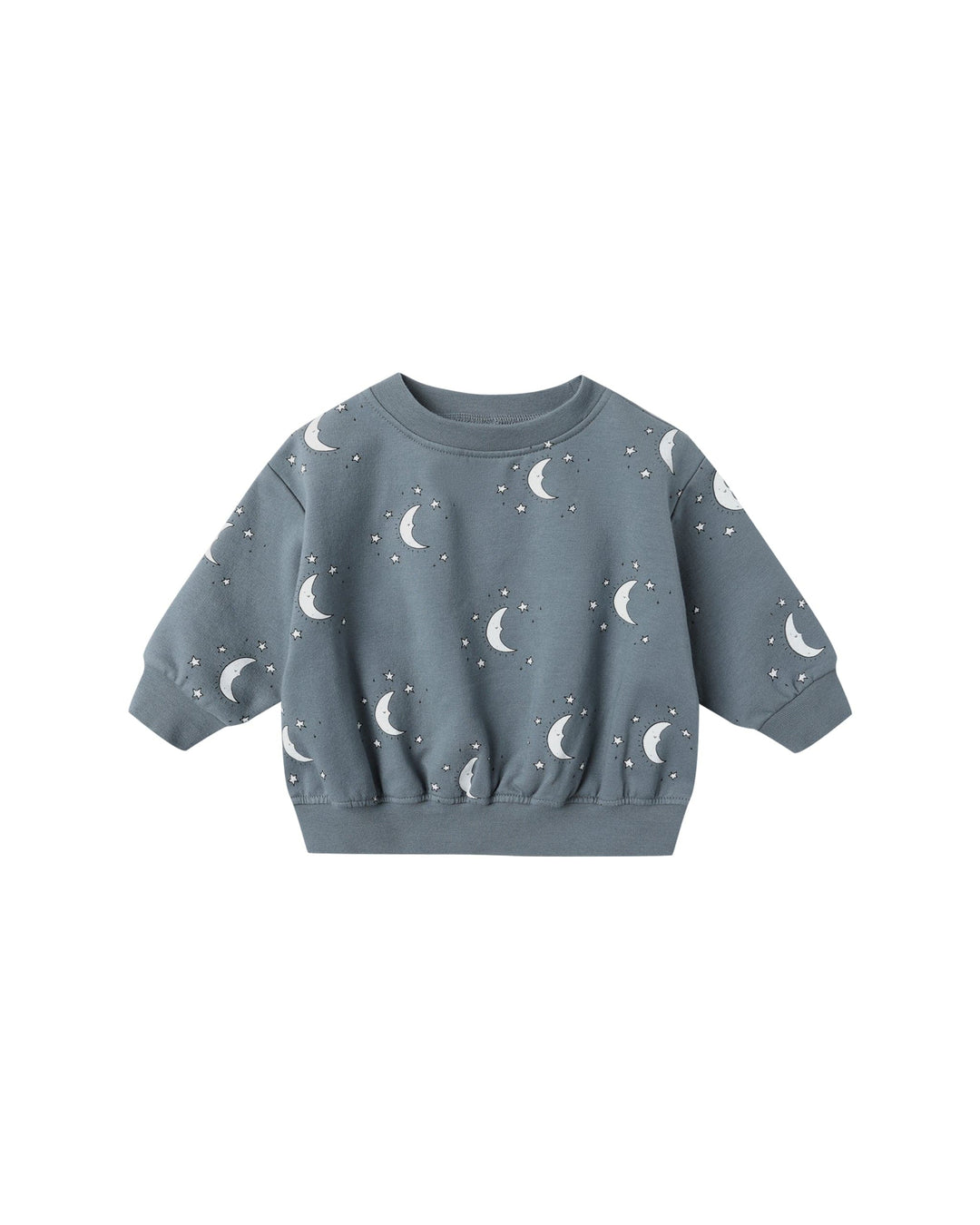 Quincy Mae Baby Relaxed Fleece Sweatshirt - Silver Moons