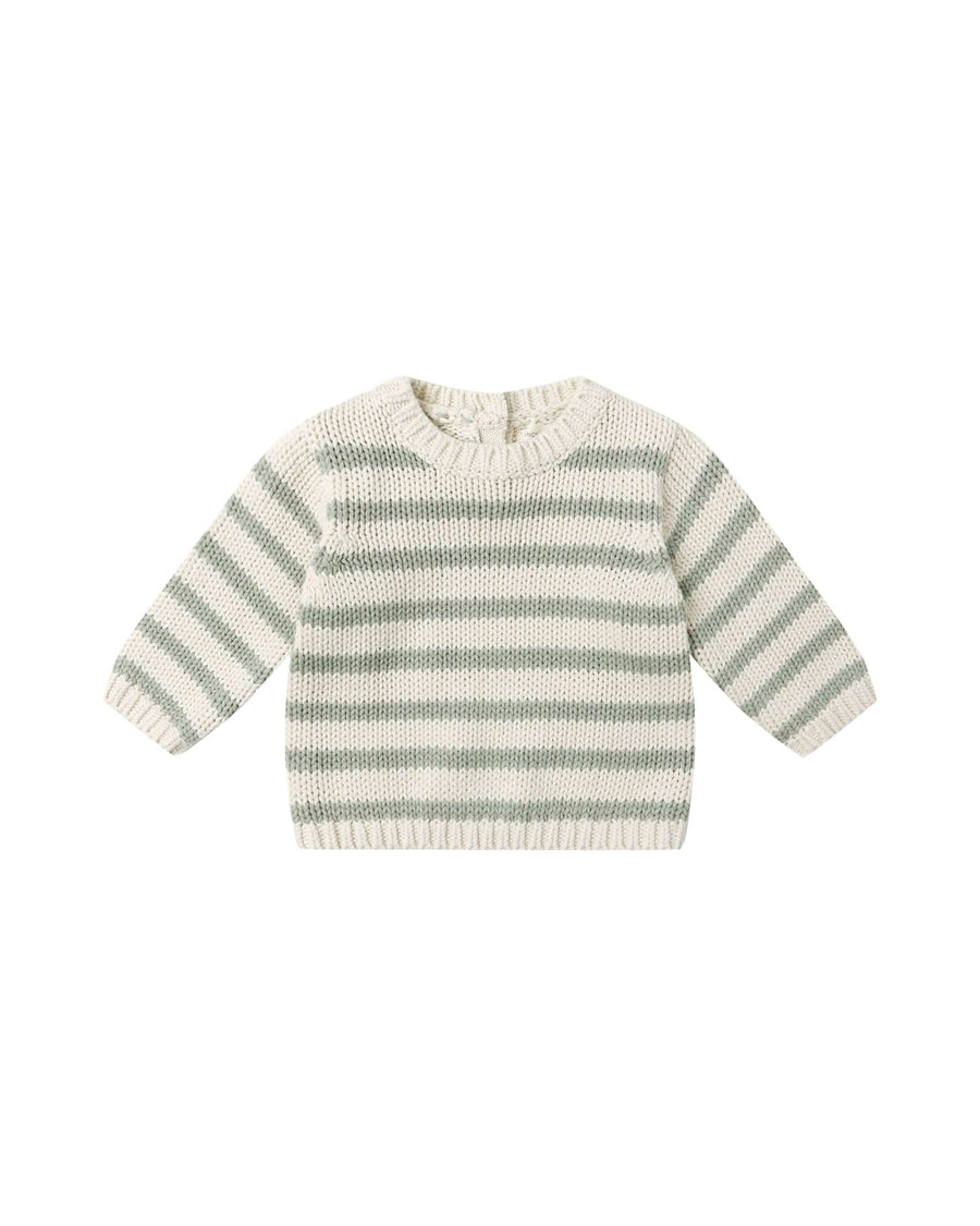 Quincy Mae Baby Rex Sweater - Fern Stripe
