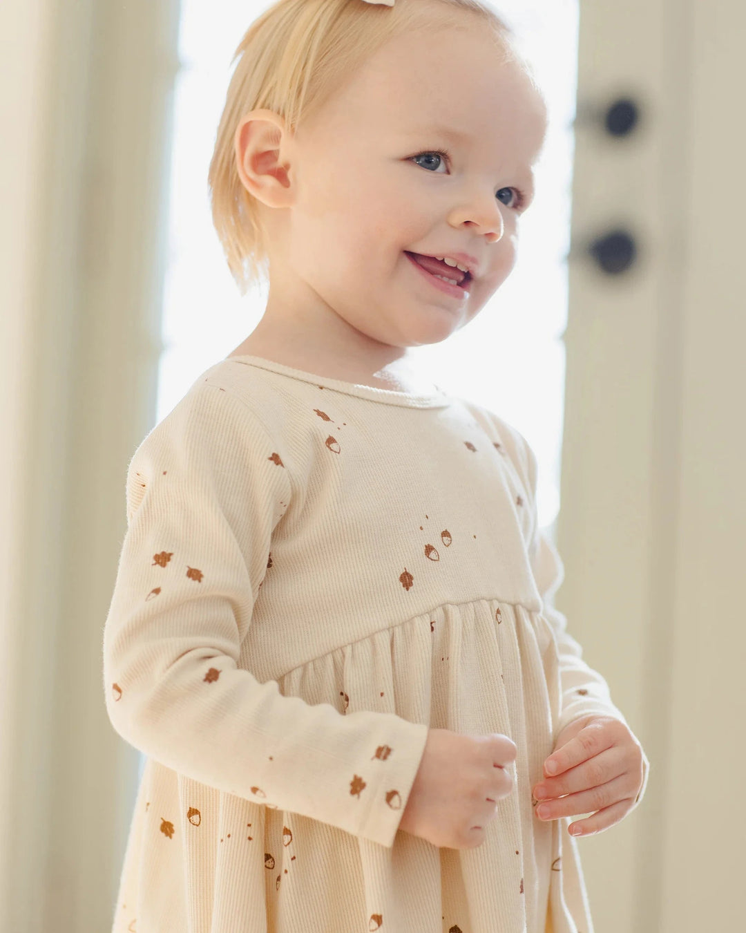 Quincy Mae Baby Ribbed Long Sleeve Dress - Acorns