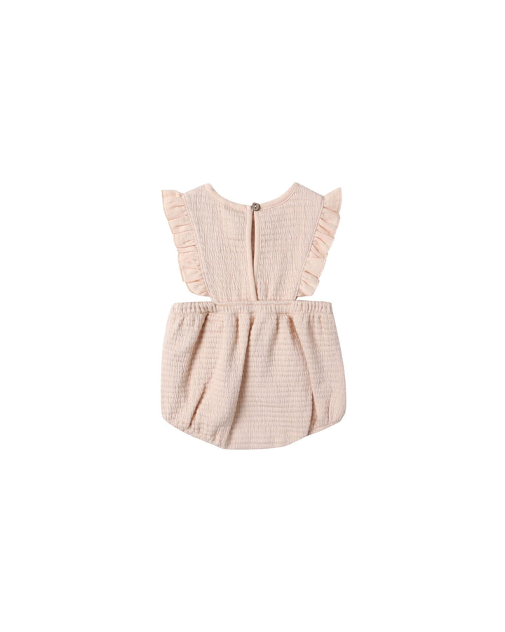 Quincy Mae Baby Ruffle Bubble Romper - Antique