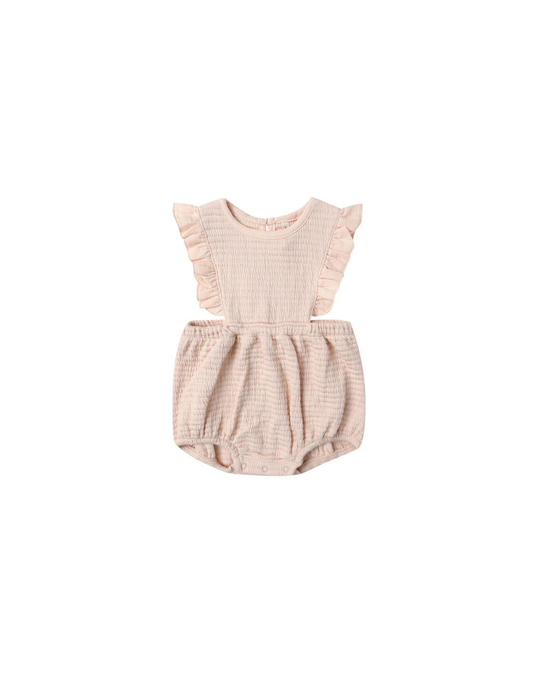 Quincy Mae Baby Ruffle Bubble Romper - Antique