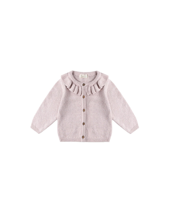 Quincy Mae Baby Ruffle Collar Cardigan - Lilac