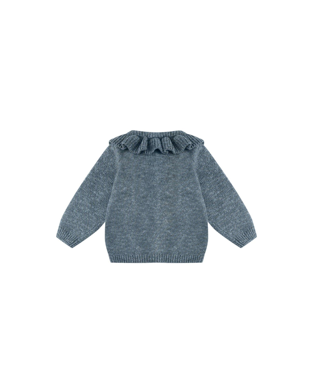 Quincy Mae Baby Ruffle Collar Cardigan - Ocean