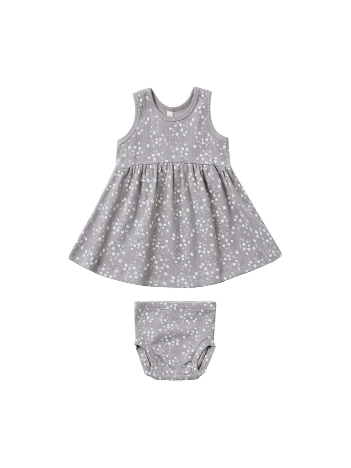 Quincy Mae Baby & Toddler Dresses 0-3m Ribbed Tank Dress - Fleur