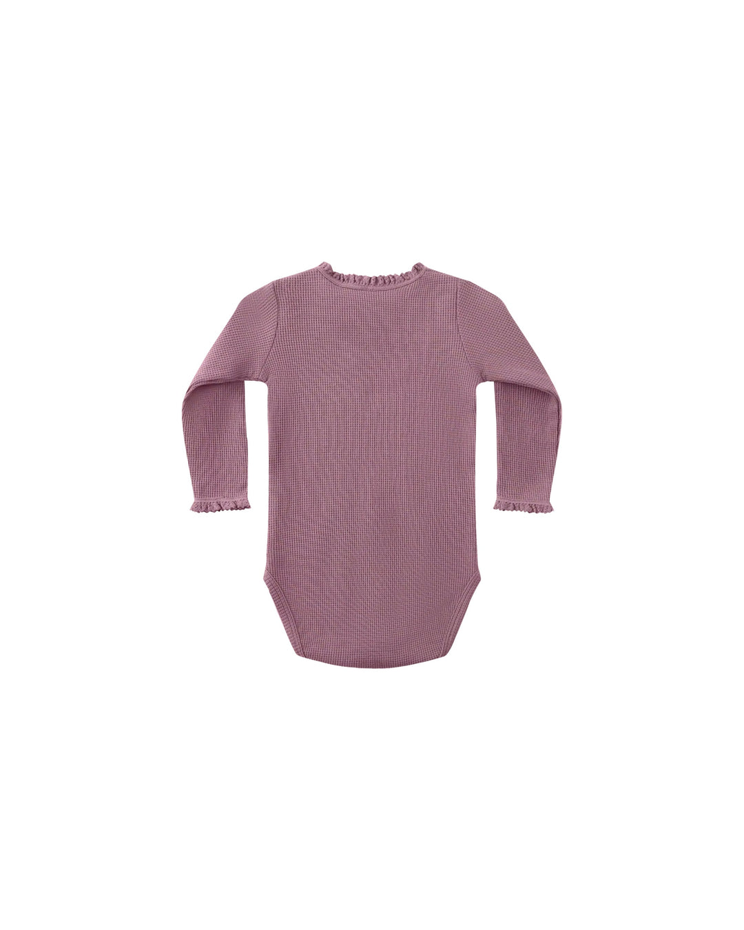 Quincy Mae Baby Waffle Long Sleeve Bodysuit - Mulberry