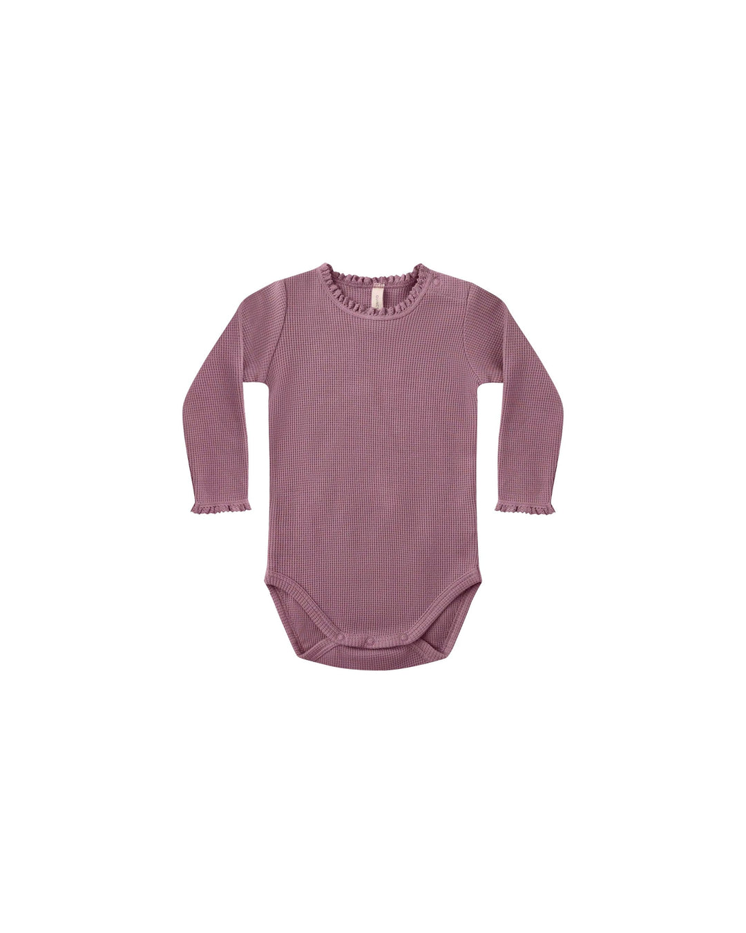 Quincy Mae Baby Waffle Long Sleeve Bodysuit - Mulberry