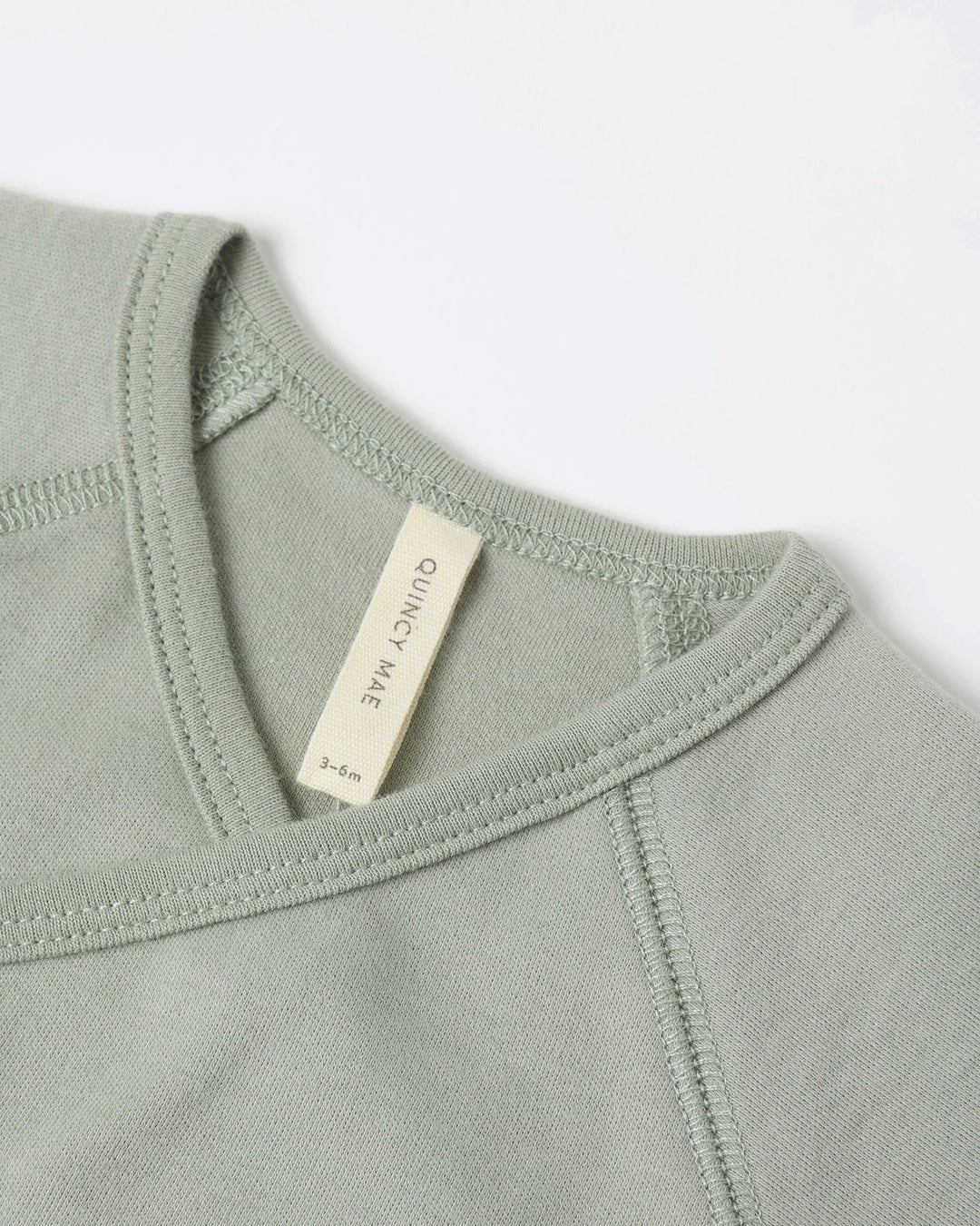 Quincy Mae Baby Wrap Top + Footed Pant Set - Fern