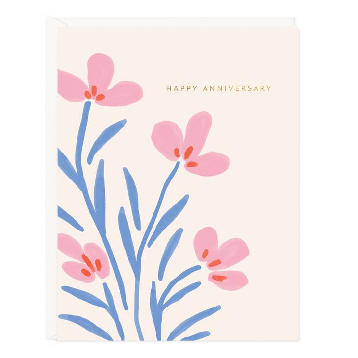 Ramona & Ruth Card Anniversary Floral Card