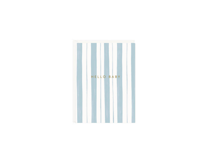 Ramona & Ruth Cards Baby Stripes Blue Mini Card