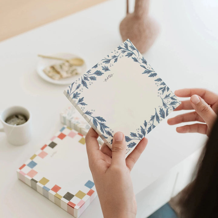 Ramona & Ruth Paper Blue Vines Notes Block Notepad