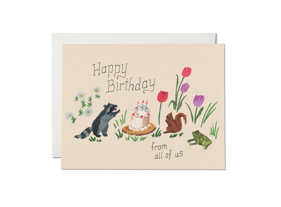 Red Cap Cards Card Birthday Critters From All of Us Card