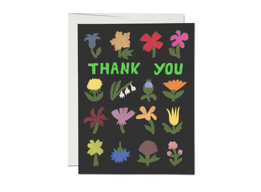 Red Cap Cards Card Little Flowers Thank You Boxed Set