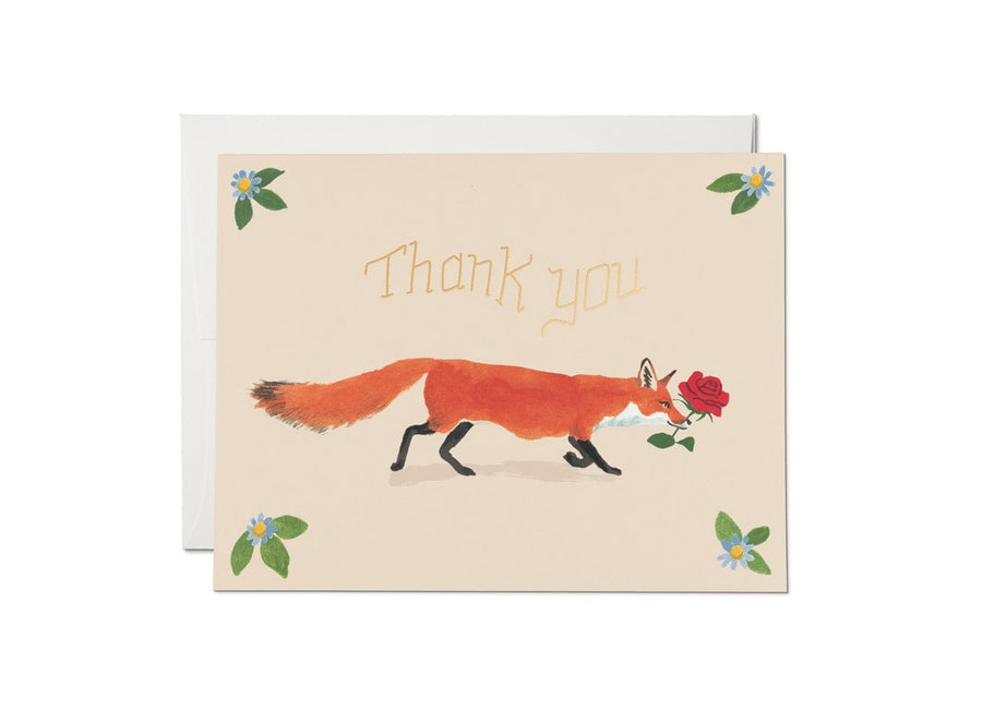 Red Cap Cards Card Thanks Fox Thank You Card