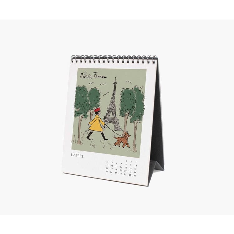 Rifle Paper Co. Calendar 2026 Travel Sketchbook Desk Calendar