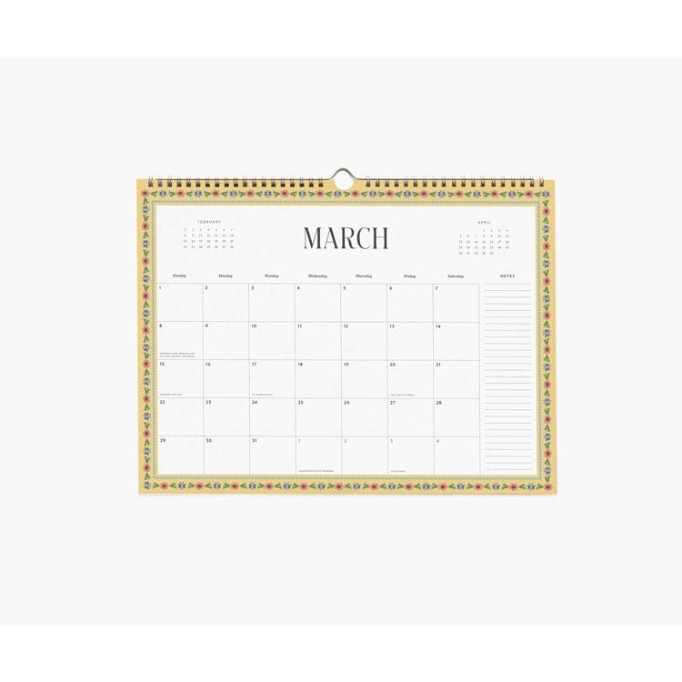 Rifle Paper Co. Calendar 2026 Wildwood Appointment Calendar