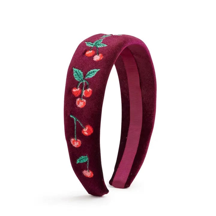 Cherries Embroidered Headband – Paper Luxe display picture 1
