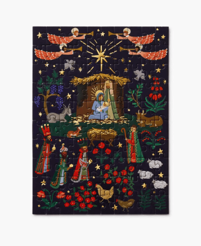 Rifle Paper Co. Holiday Mini Holiday Nativity Jigsaw Puzzle