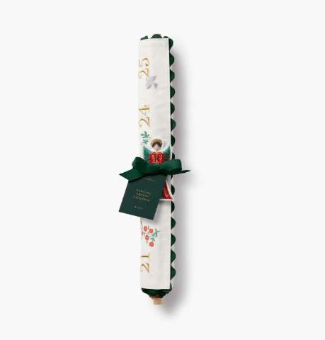 Rifle Paper Co. Holiday Nativity Embroidered Hanging Advent Calendar