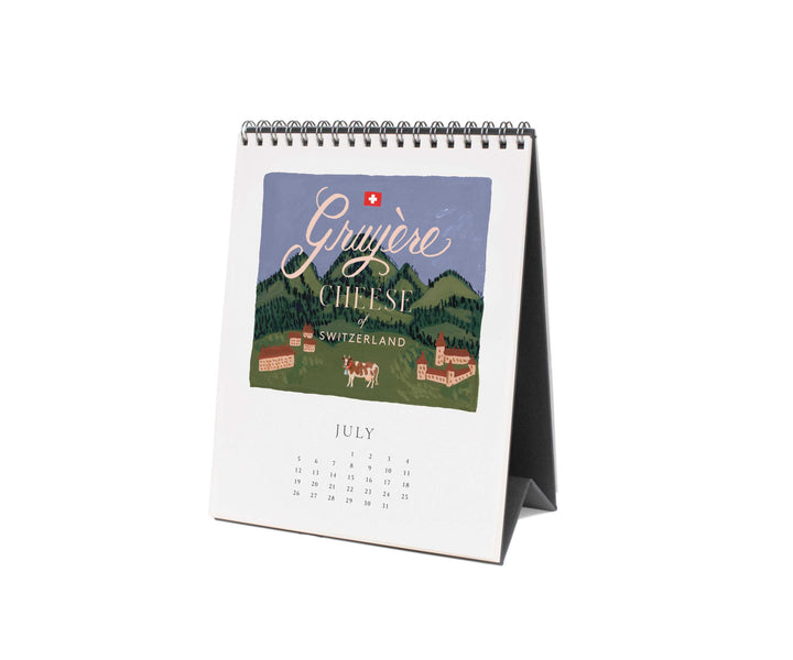 Rifle Paper Co. Paper 2026 Cheese Desk Calendar