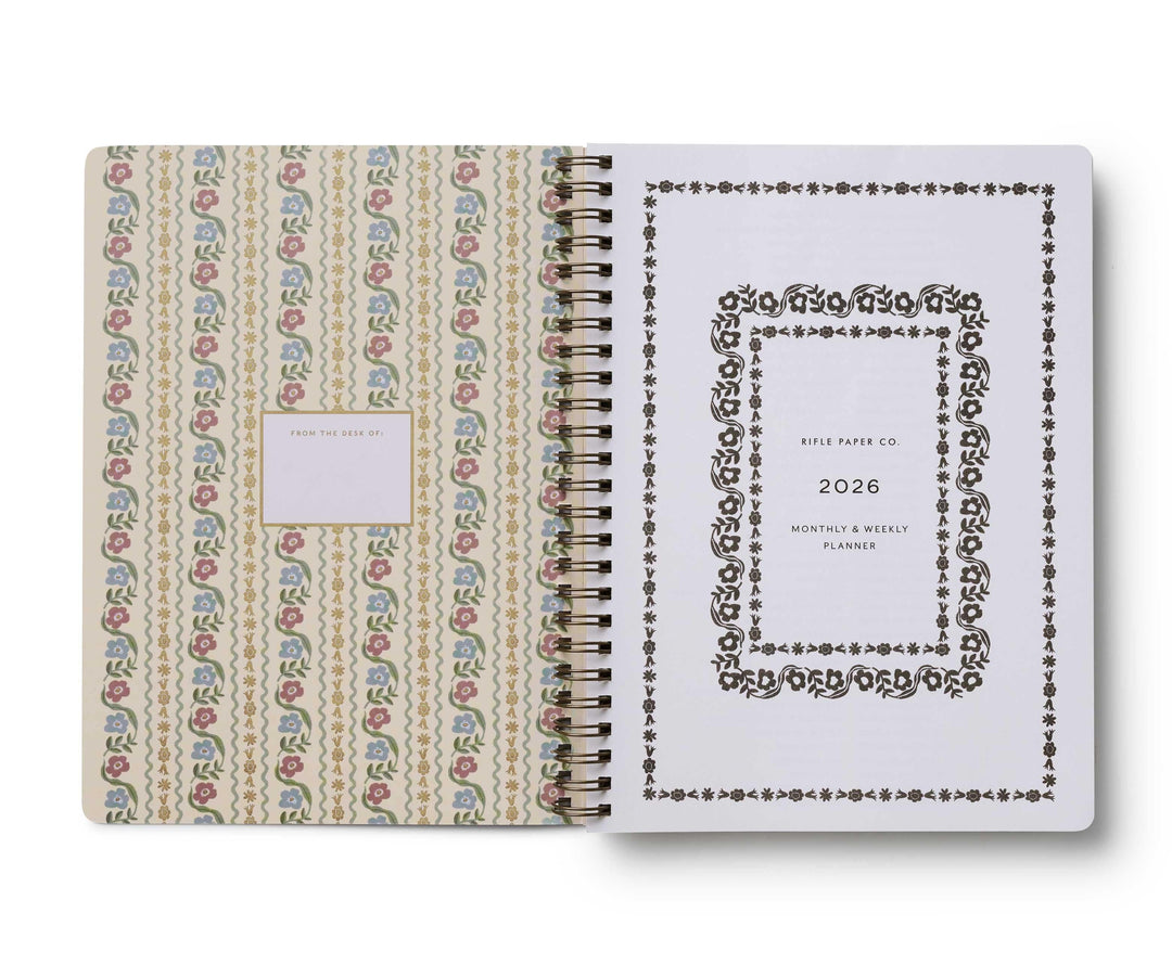 Rifle Paper Co. Paper 2026 Dahlia 12-Month Softcover Spiral Planner