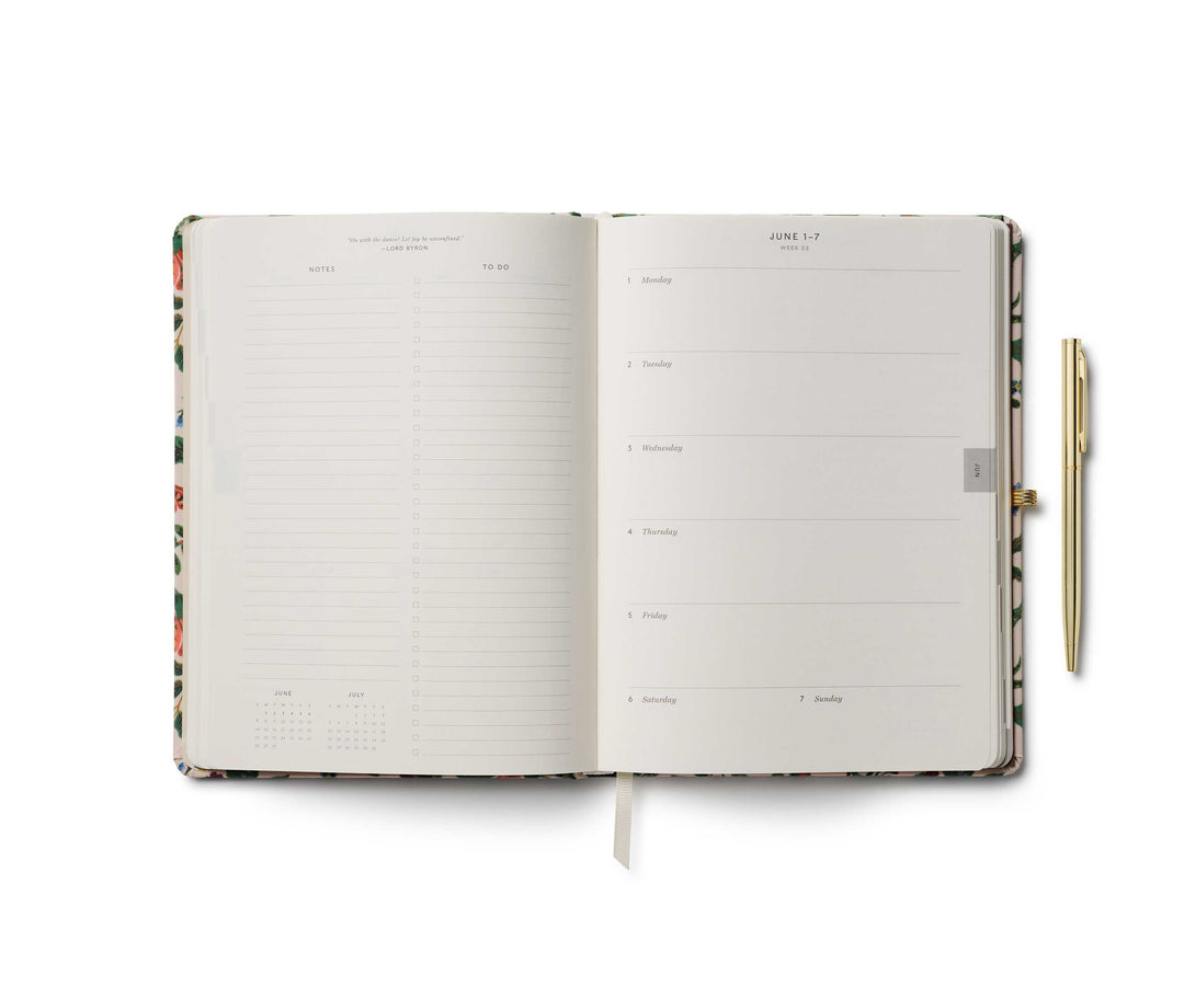 Rifle Paper Co. Paper 2026 Gracie 12-Month Hardcover Planner with Pen