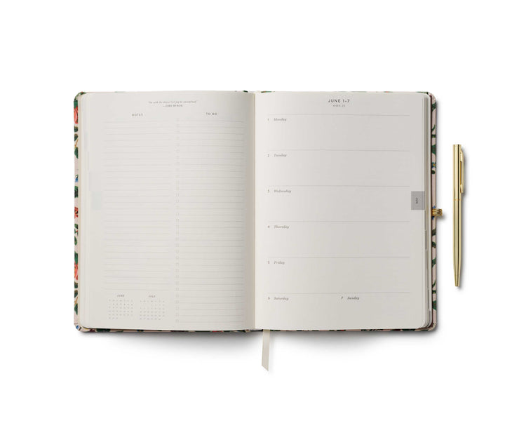 Rifle Paper Co. Paper 2026 Gracie 12-Month Hardcover Planner with Pen