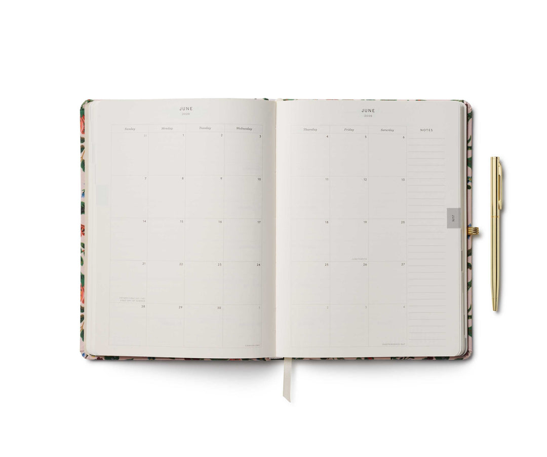 Rifle Paper Co. Paper 2026 Gracie 12-Month Hardcover Planner with Pen