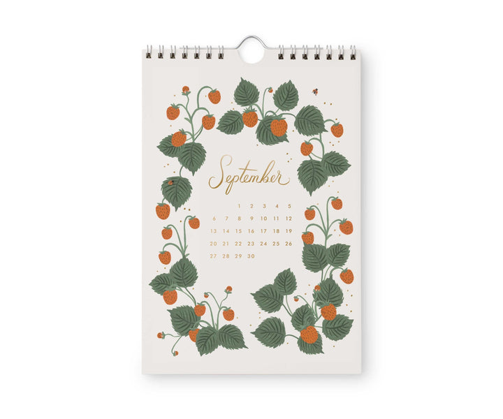 Rifle Paper Co. Paper 2026 Strawberry Fields Kitchen Calendar (6x9)