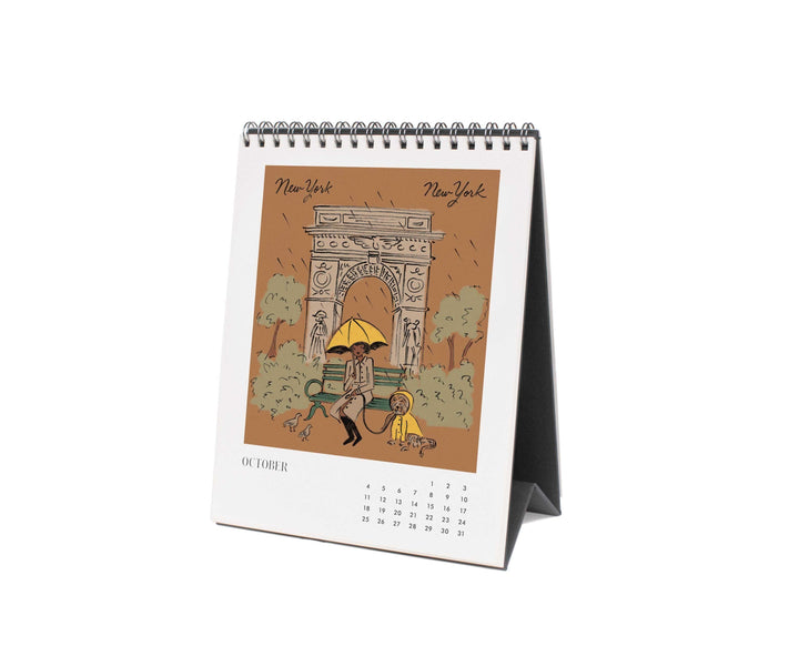 Rifle Paper Co. Paper 2026 Travel Sketchbook Desk Calendar