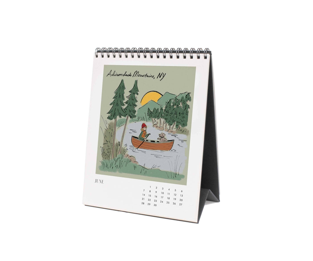 Rifle Paper Co. Paper 2026 Travel Sketchbook Desk Calendar