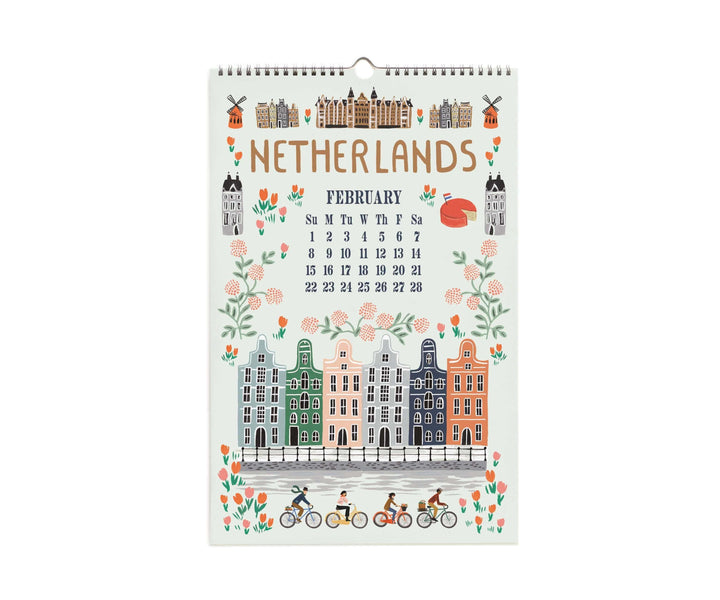 Rifle Paper Co. Paper 2026 World Travel Wall Calendar