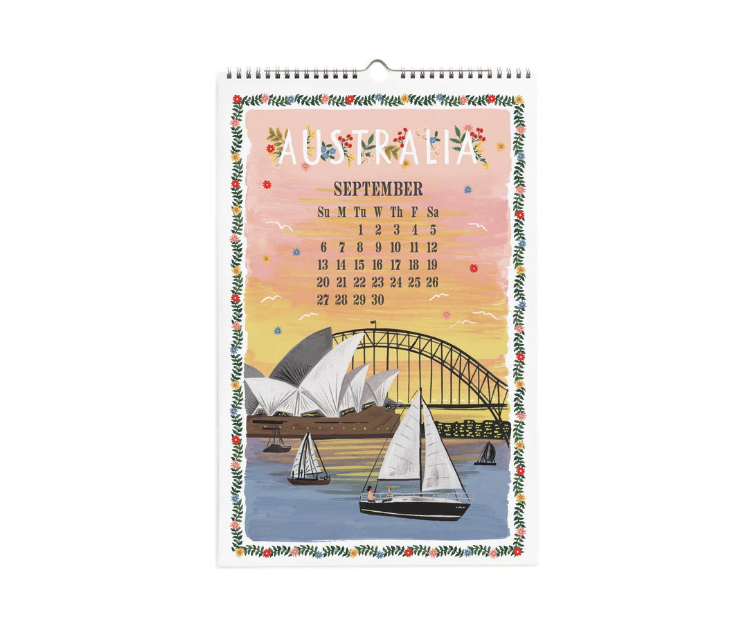 Rifle Paper Co. Paper 2026 World Travel Wall Calendar