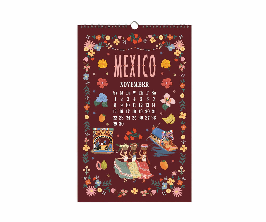 Rifle Paper Co. Paper 2026 World Travel Wall Calendar