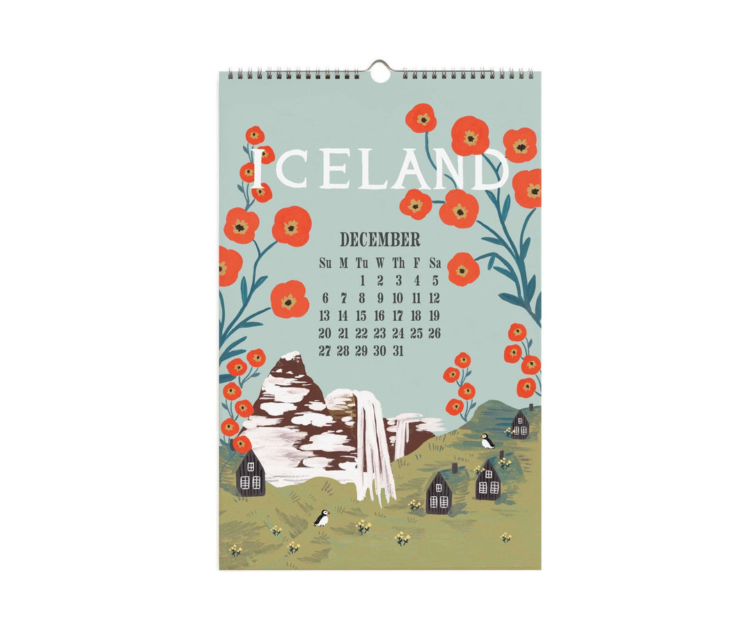 Rifle Paper Co. Paper 2026 World Travel Wall Calendar