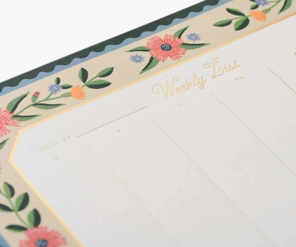 Rifle Paper Co. Paper Aster Weekly Desk Pad