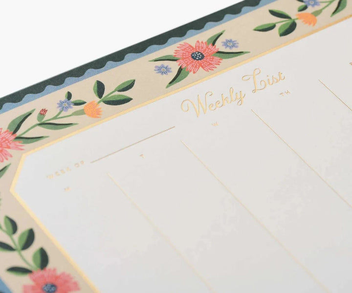 Rifle Paper Co. Paper Aster Weekly Desk Pad