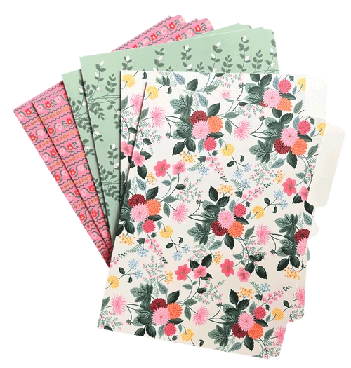 Rifle Paper Co. Paper Dahlia File Folder Set
