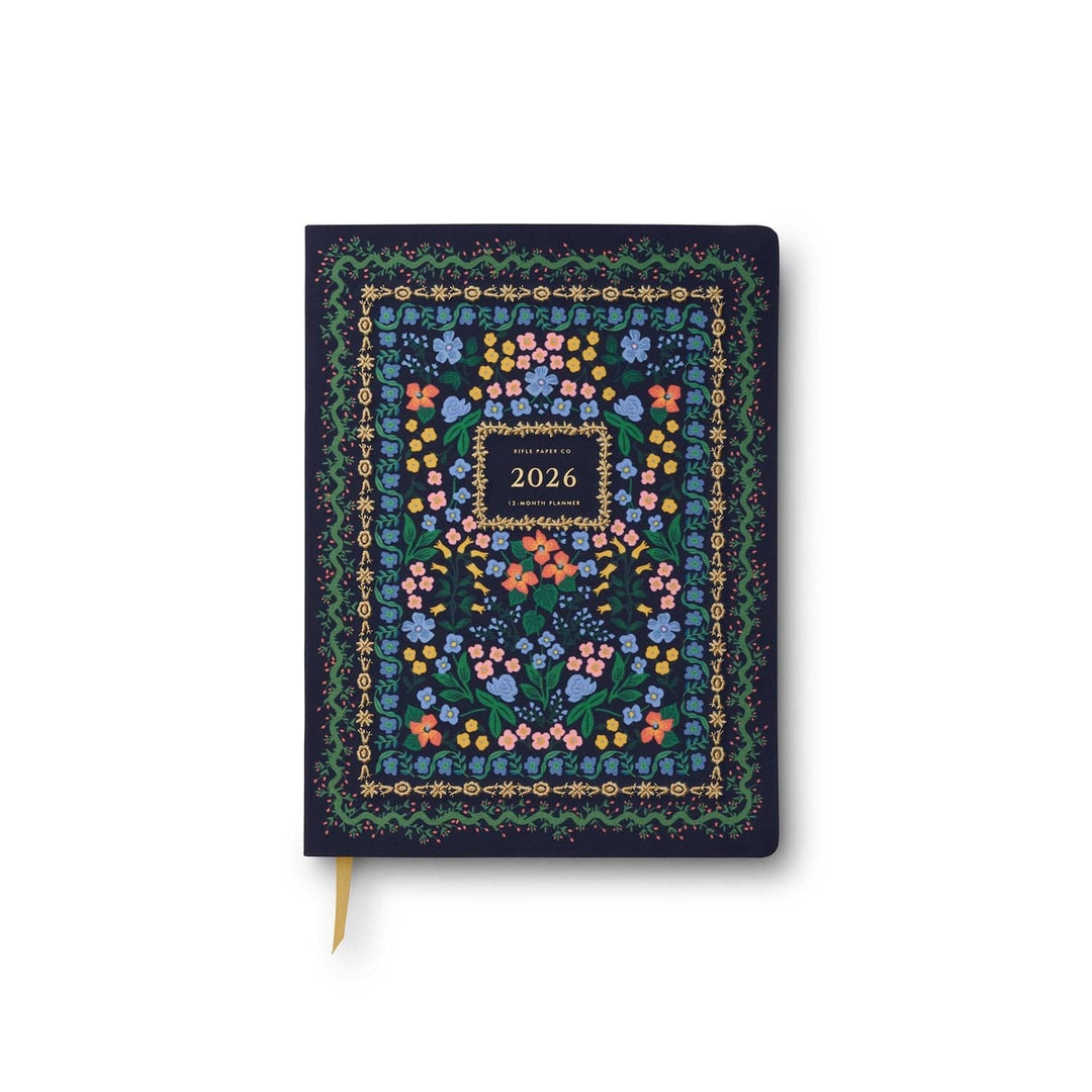 Rifle Paper Co. Planner 2026 Wildwood 12-Month Embroidered Bookbound Planner